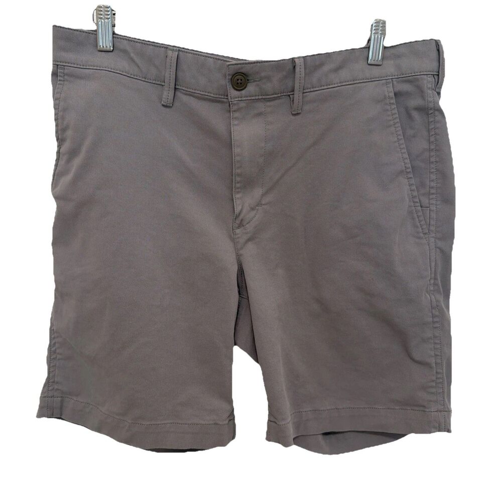 L.L. Bean Men’s 34W Gray Utility Hiking Shorts Cotton CoolMax Blend Flat Front